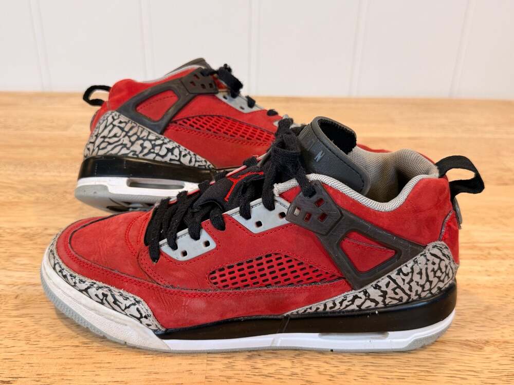 Jordan Spizike Low 'Toro' (Gym Red/Black-Wolf Grey) Basketball Shoes